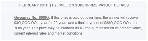 See the Official Rules for details about our Feb. 28th Prize Award